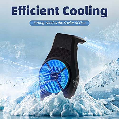 Image of UPETTOOLS Fish Tank Chillers Fan, Aquarium Cooling Fan Cold Wind Chiller Adjustable Speed for Shrimp Coral Tropical and Sea Fish Tank(3-7Gal)