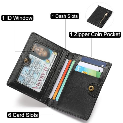 Image of FALAN MULE Small Wallets Woman Slim RFID Blocking Mini Credit Card Holder