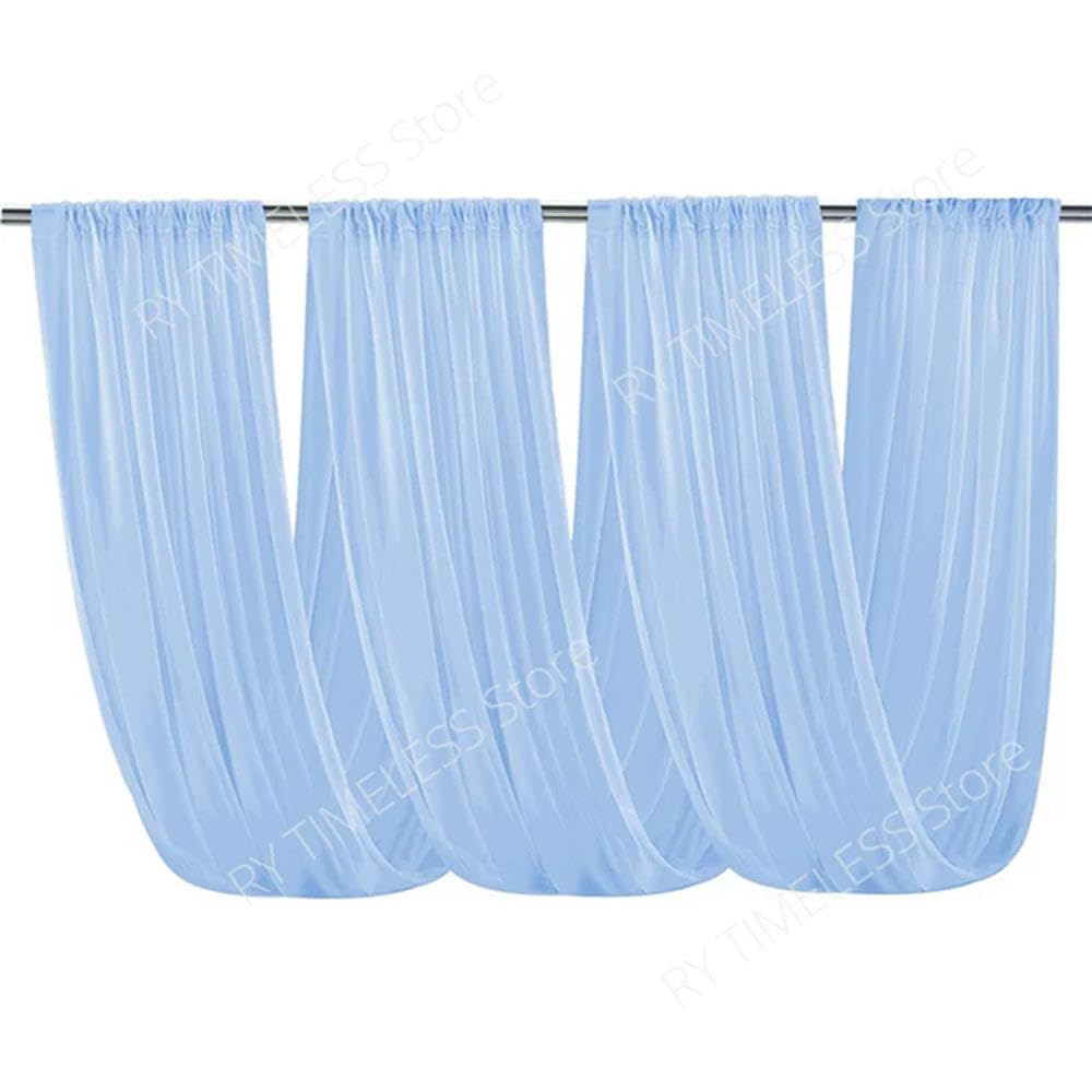 PLQWMR Wedding Ceiling Decor - Chiffon Tulle Draping Fabric for Ceremony and Reception, Sheer Ceiling Drapes for Elegant Party and Event Decoration