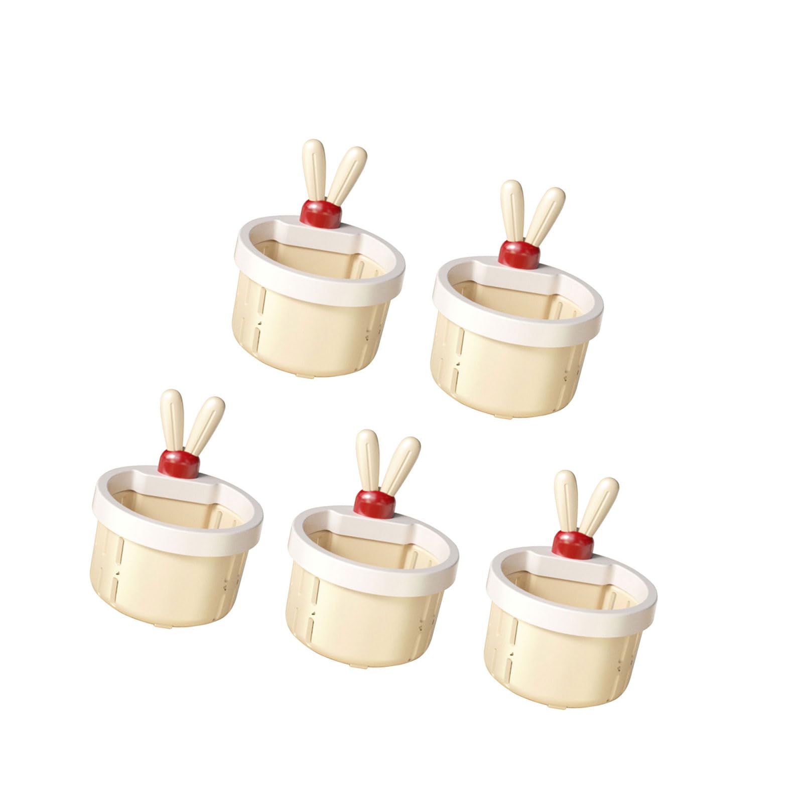 PANGBOER 5PCS Lovely Rabbits Design Sink Strainers Sturdy ABS Small Sink Net Filter for Clogs in Kitchen Food Strainer Basket