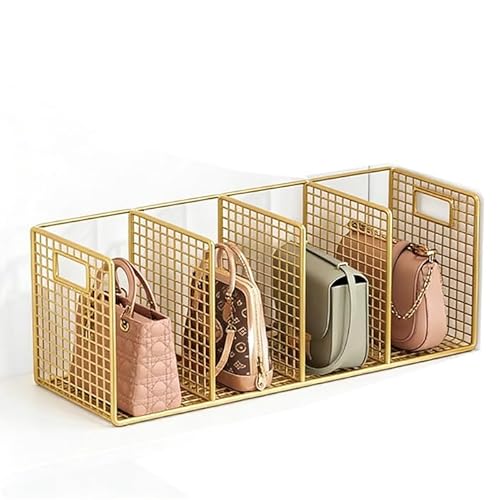 Metal Handbag nizer Rack with 4 Compartments - Stylish Purse
