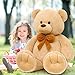 MorisMos Big Teddy Bear 4 ft Stuffed Animal for Mom, 47in Cuddly Stuffed Brown Bear, Baby Shower Decor,Life Size Giant Teddy for Mommy,Kids,Girlfriend,Wife
