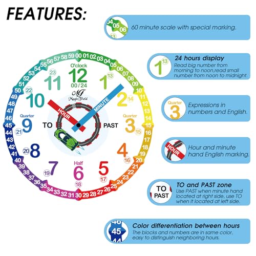 SIBOSUN Kids Watch for Boys - Analog Watch for Kids 8-12, Easy to Read & Teach Time Learning4