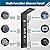 ROVOGO LED Shower Panel Tower System with Rainfall & Mist Shower Head, Body Jets, Handheld, Tub Spout and Temperature Display, Shower Column with Lights, Stainless Steel Black