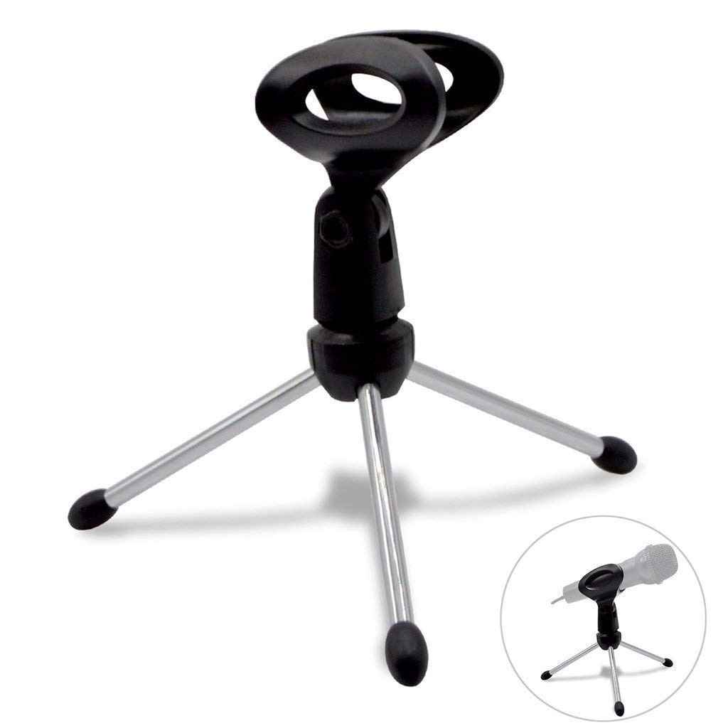 SPYKART Mini Portable Table Tops Microphone Tripod Mic Stand Bracket