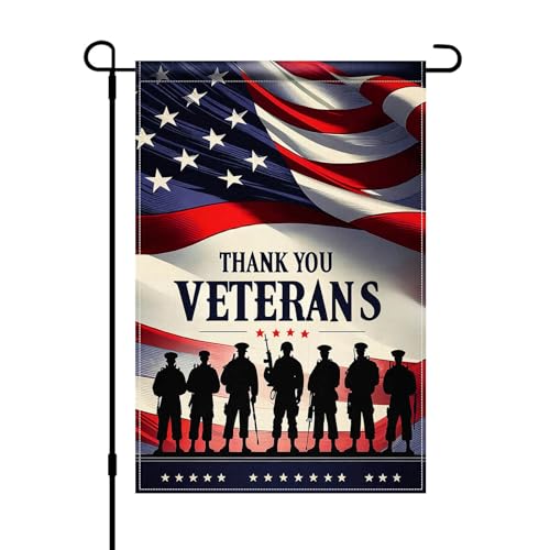 BlissYard Thank You Veterans Garden Flag 12x...