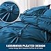 JOLLYVOGUE Queen Comforter Set 7 Pieces, Teal Bed in a Bag Comforter Set for Bedroom, Bedding Comforter Sets with Comforter, Sheets,Ruffled Shams & Pillowcases