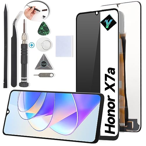 RongZy Screen Replacement for Huawei Honor x7A 2023 LCD Touch Screen Digitizer Assembly for Huawei Honor x7A 2023 Display Replacement with Kit(Black)