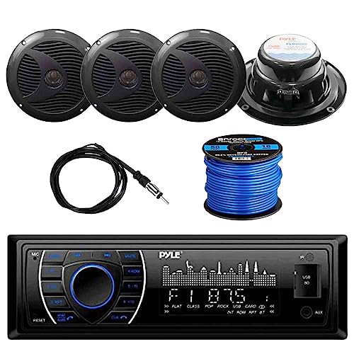 Reproductor Bluetooth Marino Pyle con 6.5" 150W y Antena miniatura 1