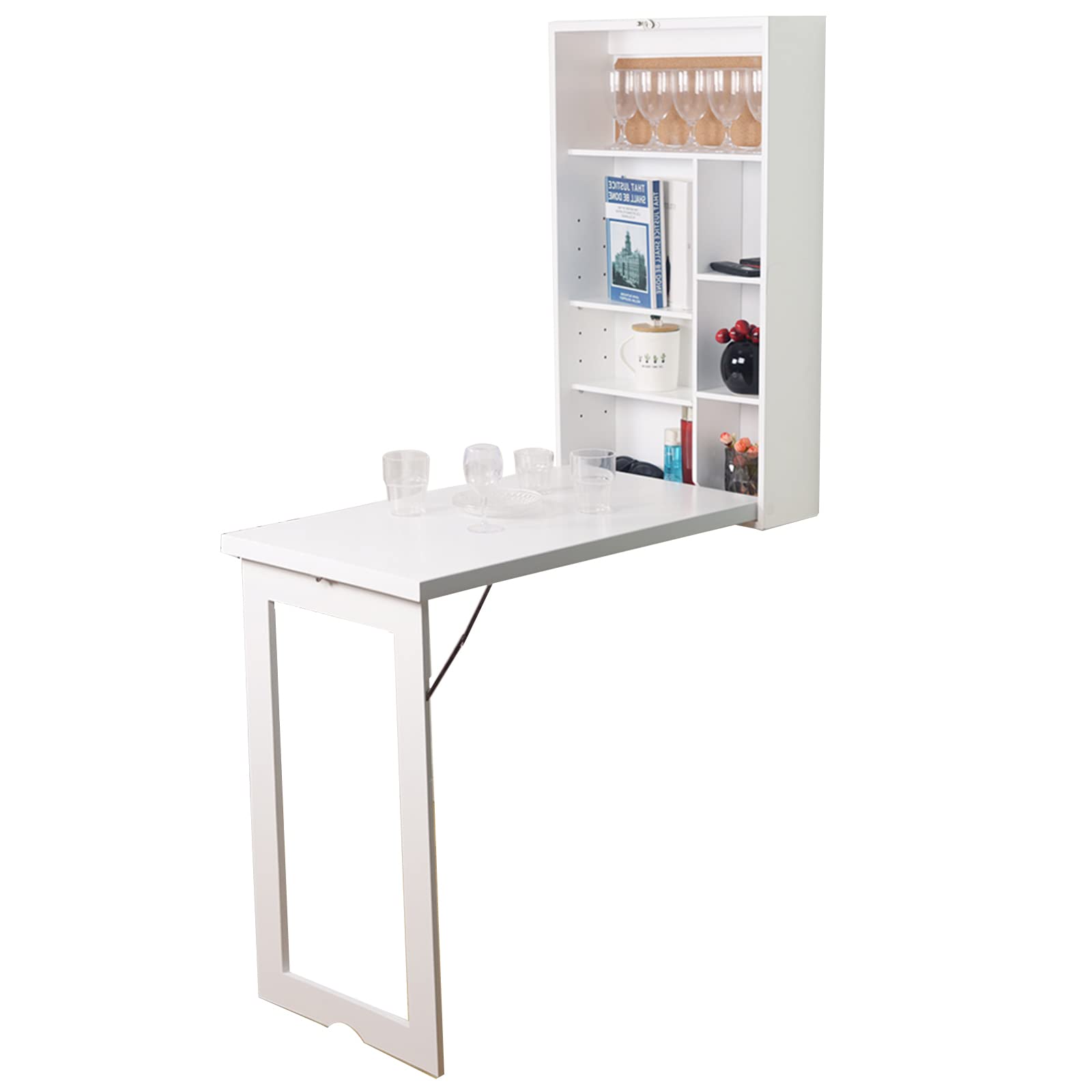 Buy Wood Folding Wall Mounted Desk, Convertible Foldable