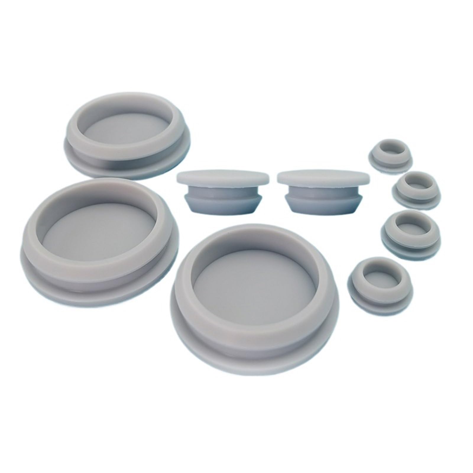 Tapa de goma de silicona a presión gris, tapa de tapón de orificio tipo T de 2,5-60,6mm, tapa de extremo ciego, inserciones de tubo, tapón de sellado(Grey-3pcs,A 52.6mm (XY-0111))