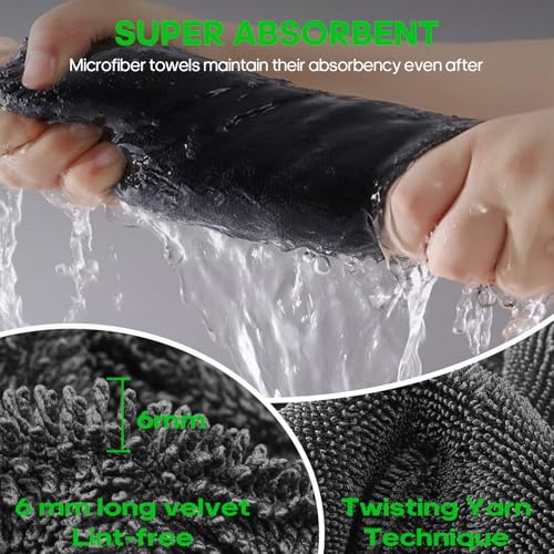 2 Pack Microfiber Towels (36"x 24") Extra Large Ultra Absorbent Drying Towel for Cars and Trucks, Without Streaks, Scratches, or Water Spots - Image 5