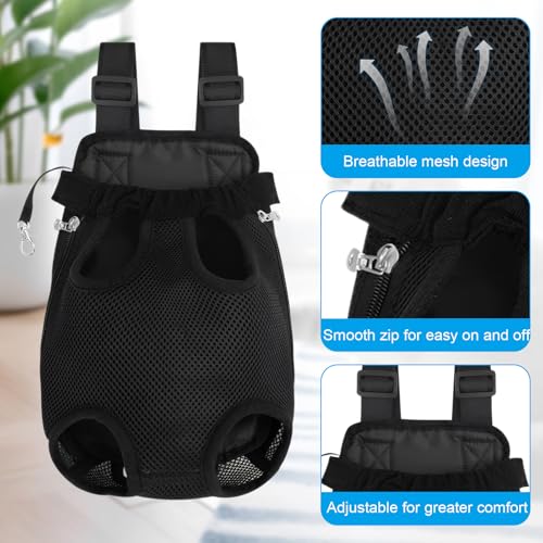 Haustier Rucksack Hunderucksack Verstellbarer Hunde-Tragerrucksack Schwarz Haustier Tragbar Reisetasche Faltbare Atmungsaktiv Katzentasche für Kleine Hunde Welpen Katzen Wandern Reisen Outdoor