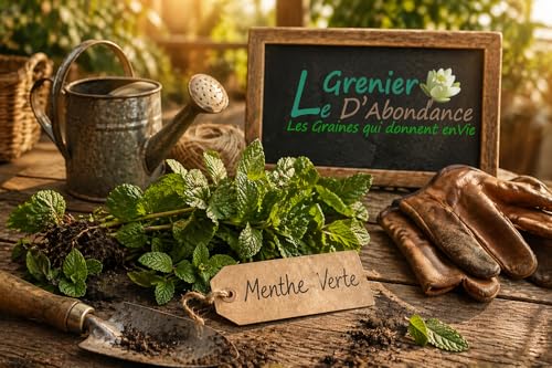 250 graines Aromatiques à semer - Le Grenier d'Abondance - MENTHE Verte - Mentha viridis