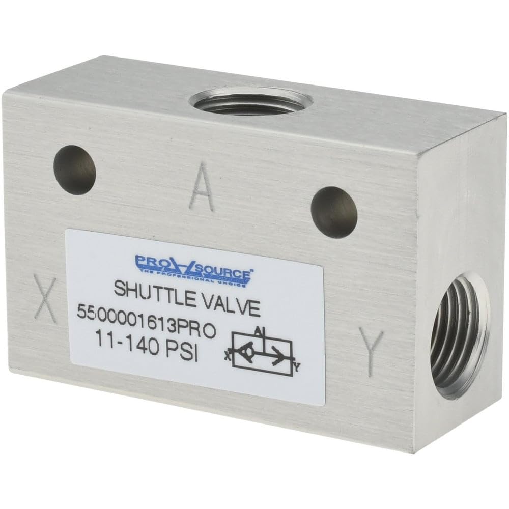 PRO SOURCE 1/8 F NPS Air Control Shuttle Valve: 2 Inlets, 140 max PSI