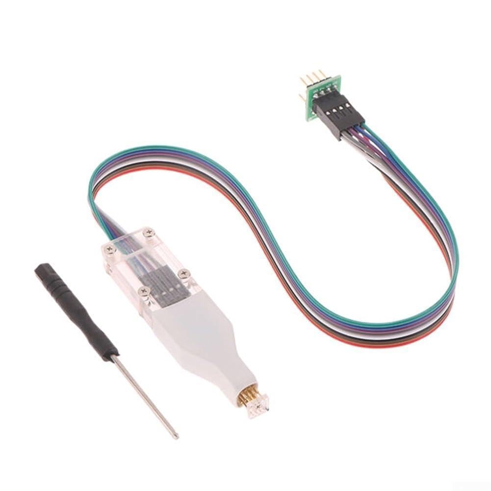 Clip di programmazione con chip SOP8 WSON8 con perni a molla per lettura IC SOIC8 QFN8 DFN8, adattatore cavo da 30 cm per scheda madre TV e riparazione ECU automobilistica (5,8 mm)