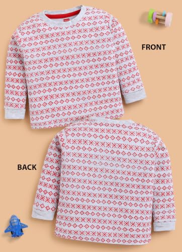Image of LuvLap Baby Boys Regular Fit 100% Cotton Full Sleeves Boys T-Shirt Set Pack of 4