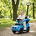 Best Ride On Cars Kids Outdoor Stroller Mercedes G-Wagon 3-in-1 Push Car with Detachable Handle, Safety Rails, and Working Horn, Blue