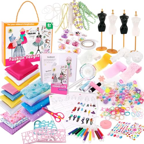 Kit de diseño de moda para niños que soluciona el aburrimiento creando ropa de muñecas sin frustración