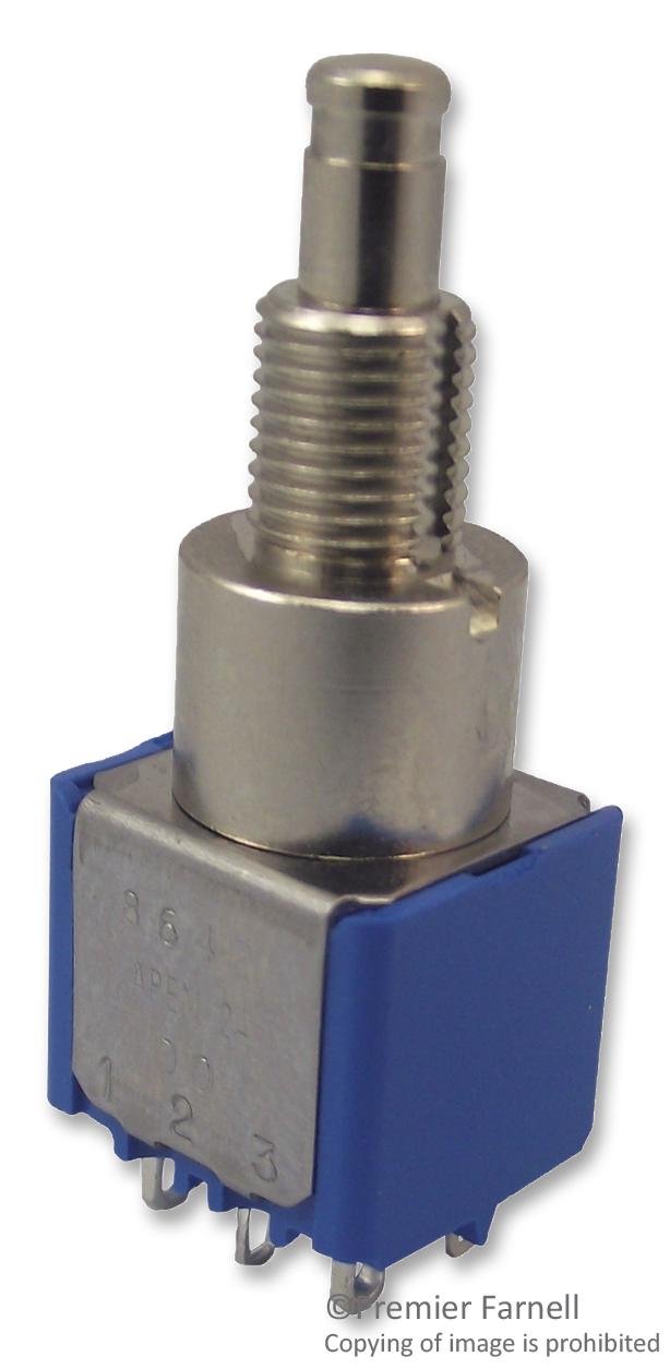 APEM 8642A Switch, PUSHBUTTON, DPDT, 6A, 250VAC