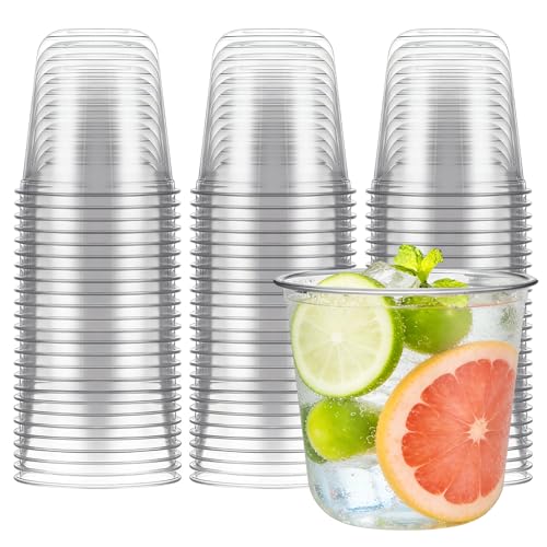 Ziliny 100 Pcs Plastic Stemless Wine Glasses Disposable...