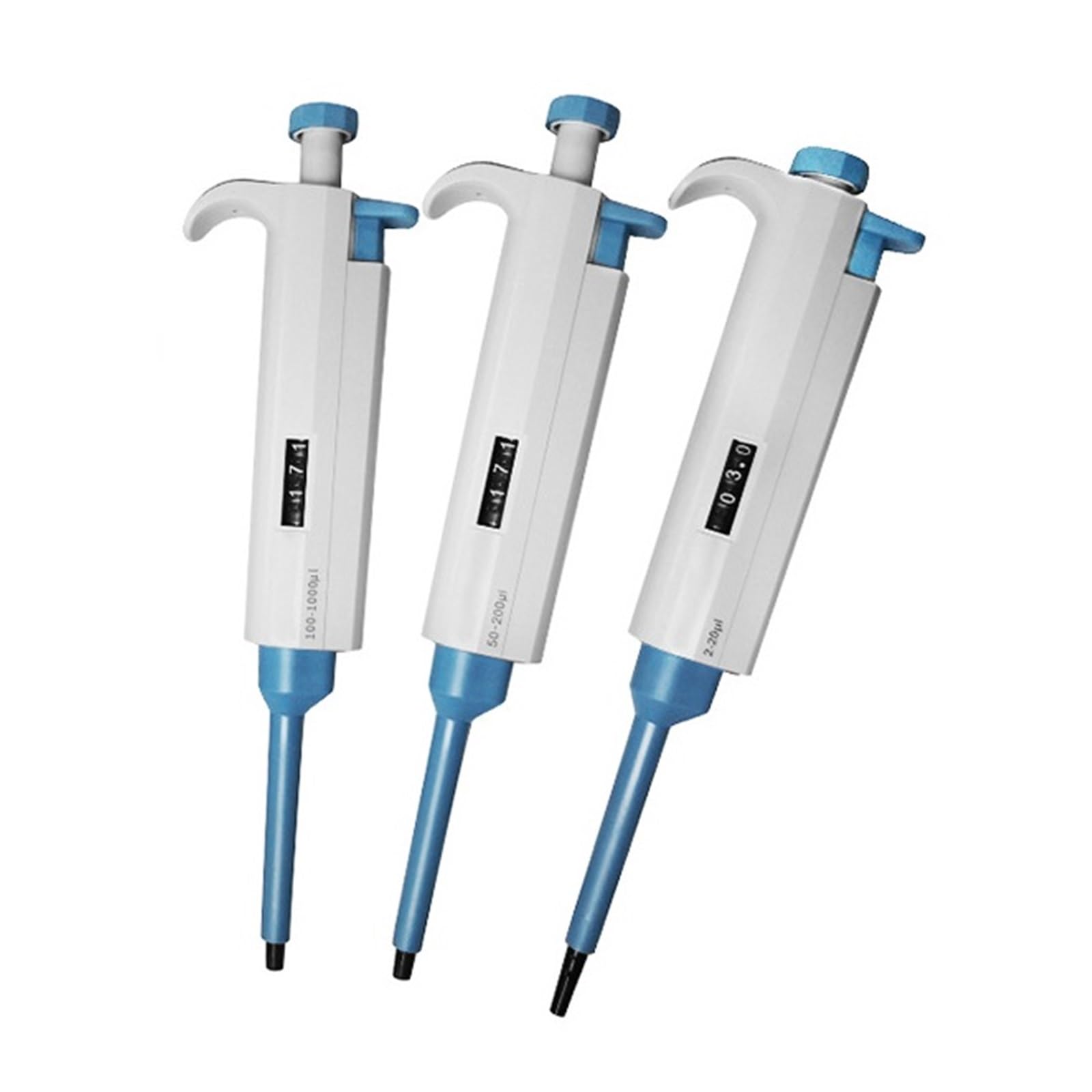 Pipeta Micropipeta De 2 Uds, Canal Único, Multicanal, Manual, Rango Continuamente Ajustable, Laboratorio 0,1μl-1000μl para laboratorio(5-50ul)