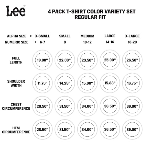 Lee Boys' 4 Pack Variety Super Soft Stretchable Tee Short Sleeve T-Shirt, Red Collection Set, X-Small - image 6
