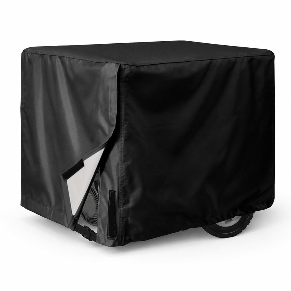 Genmaibigao A/Black Genertor Cover For Hond Eg Series Eg1400/Eg1400x 1985-1997 1998 1999 2000, Ll Wether Protection Dustproof Uv Cover 210D Oxford Outdoor Wterproof With Storge Bg,
