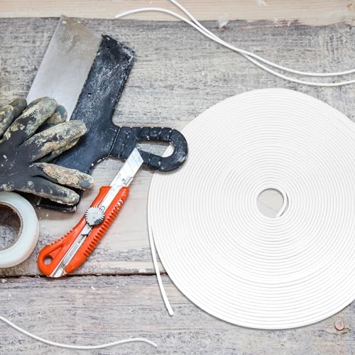 Image of Frienda Backer Rod Foam Rubber Caulk Saver Concrete Expansion Joint Filler Weather Strip Seal for Gaps and Joints (White,1 /8 Inch X 100 ft)