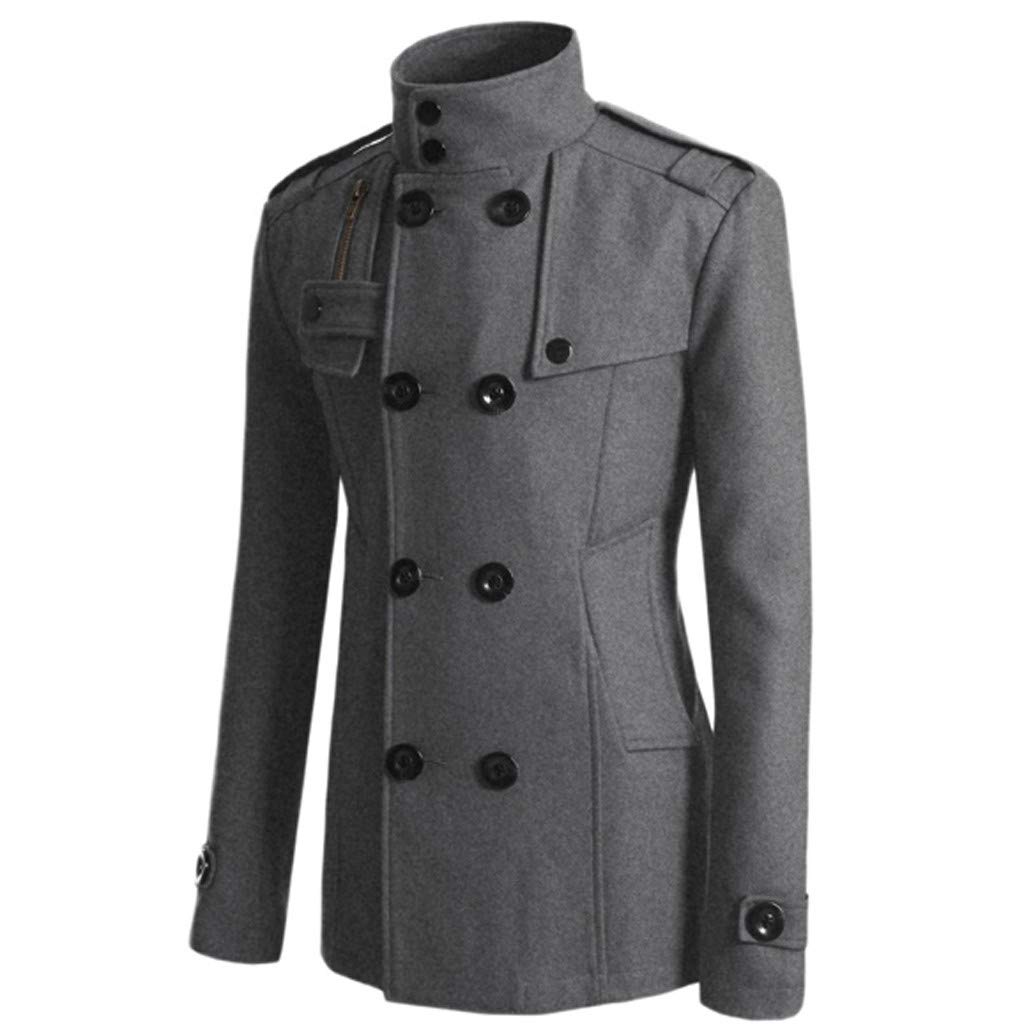 Generisch Wintermantel Herren Business Dufflecoat - Lässiger Herren Trenchcoat von Fashions Lange schmale Design Jacke für Outdoor Bekleidung Übergangsjacke Modische Herrenmode