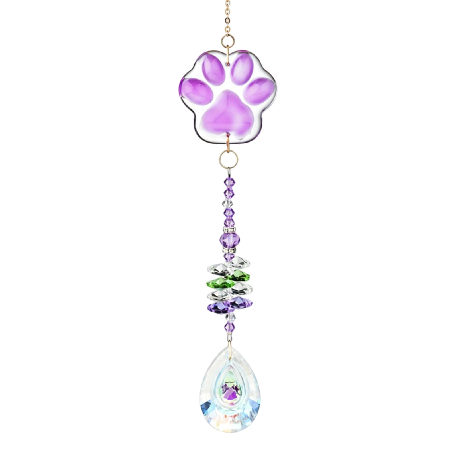 Kaeltsyn Pet Memorial Suncatchers Dog Memorial Gifts, Pet Loss Sympathy, Thoughtful Dogs and Cats Bereavement Remembrance Gifts, Paw Crystal Suncatchers Paw Remembrance
