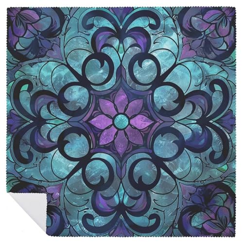 Servilletas de tela con estampado vitral 6 piezas miniatura 6