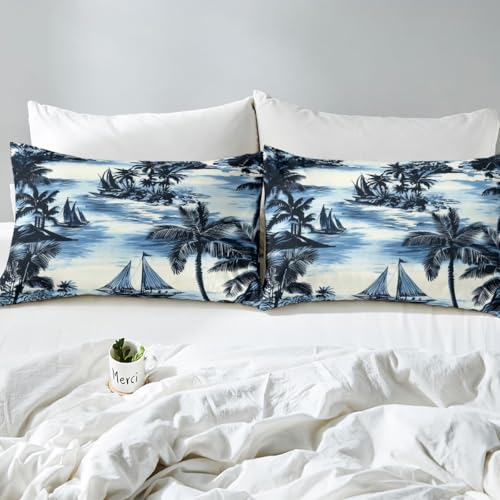 Set de housse de couette feuille de palmier microfibre 220x240 - 5