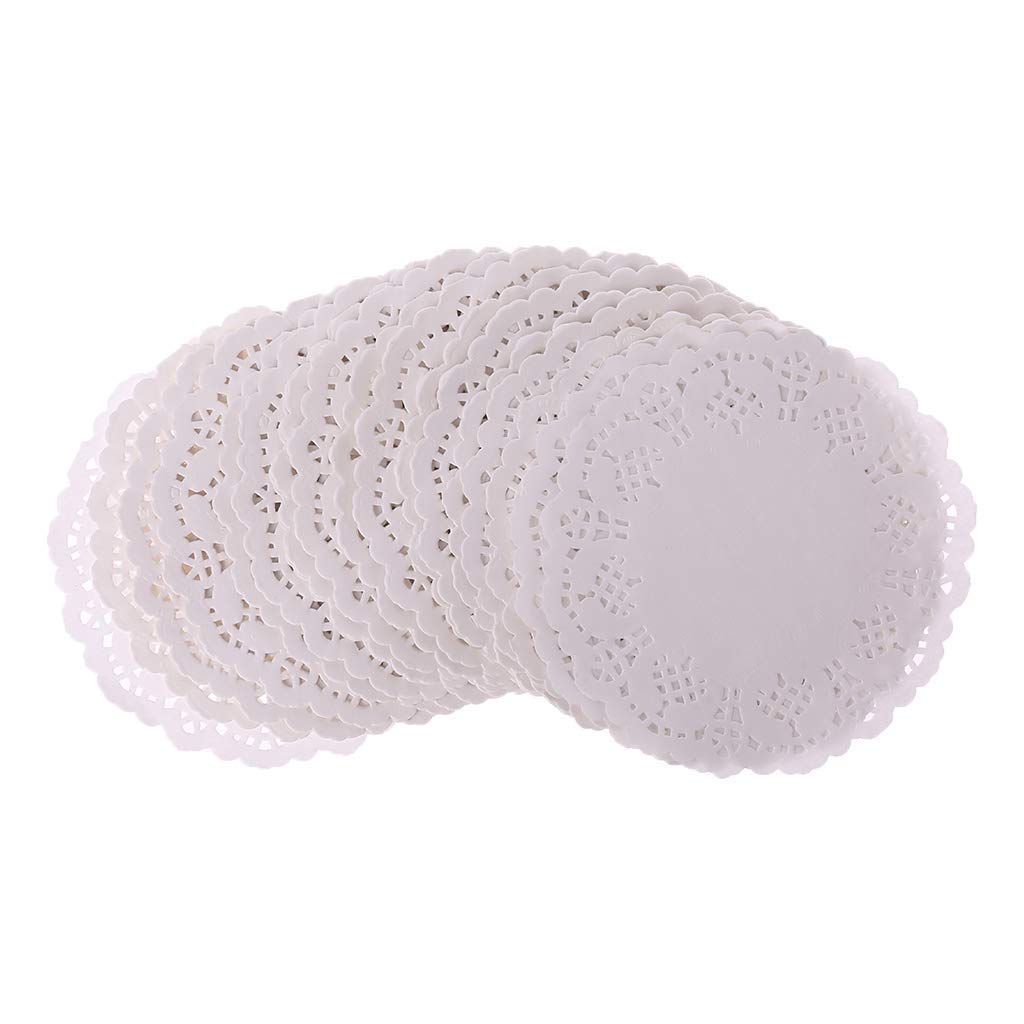 Tovagliette Runner da Tavola, 200 Pezzi Sottobicchieri Rotondi in Carta di Pizzo Sottobicchieri Tovagliette Matrimonio Evento Festa Bomboniere 12" 30 cm Decorazioni Cucina (3.5")