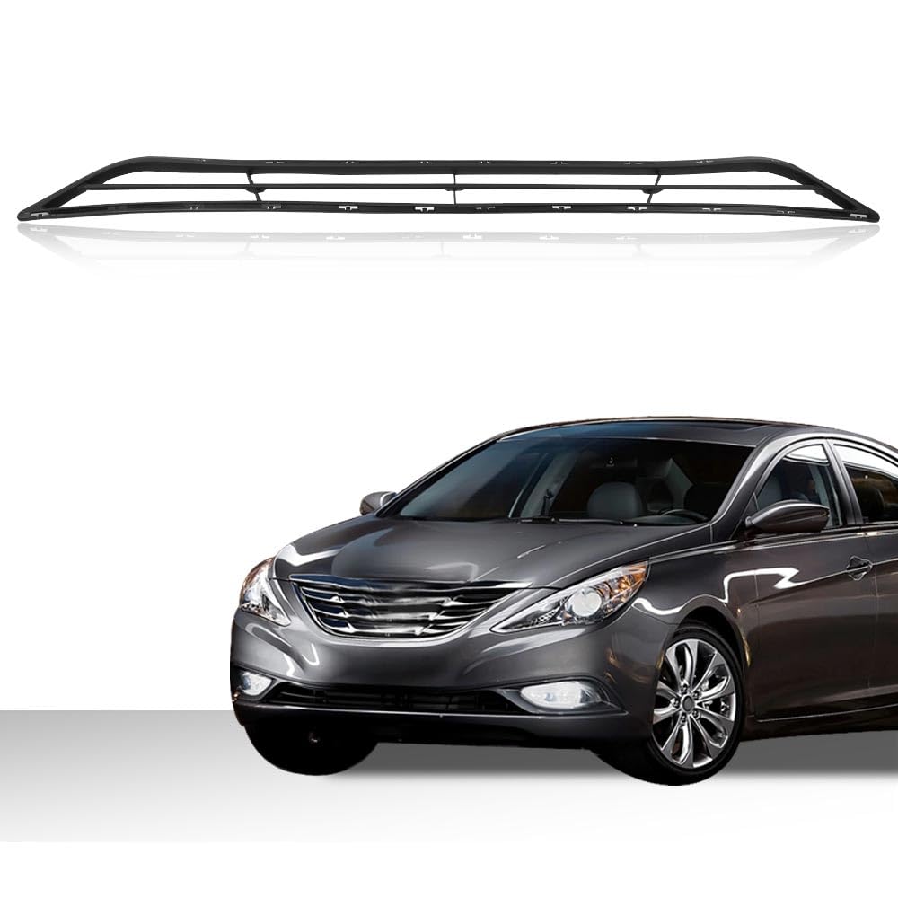PIT66 Front Lower Bumper Center Grille Grill Compatible With Hyundai Sonata Sedan 2011-2013 865613S000, HY1036114