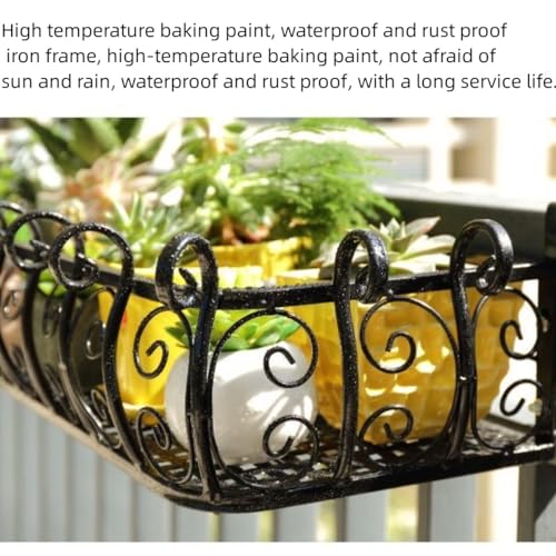 Panier à suspendre en fer pour balcon et pot décoratif pour fleurs extérieurs - 7