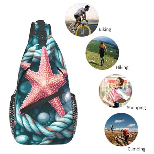 Bolso bandolera Ocean Starfish Shell para hombre y mujer miniatura 6