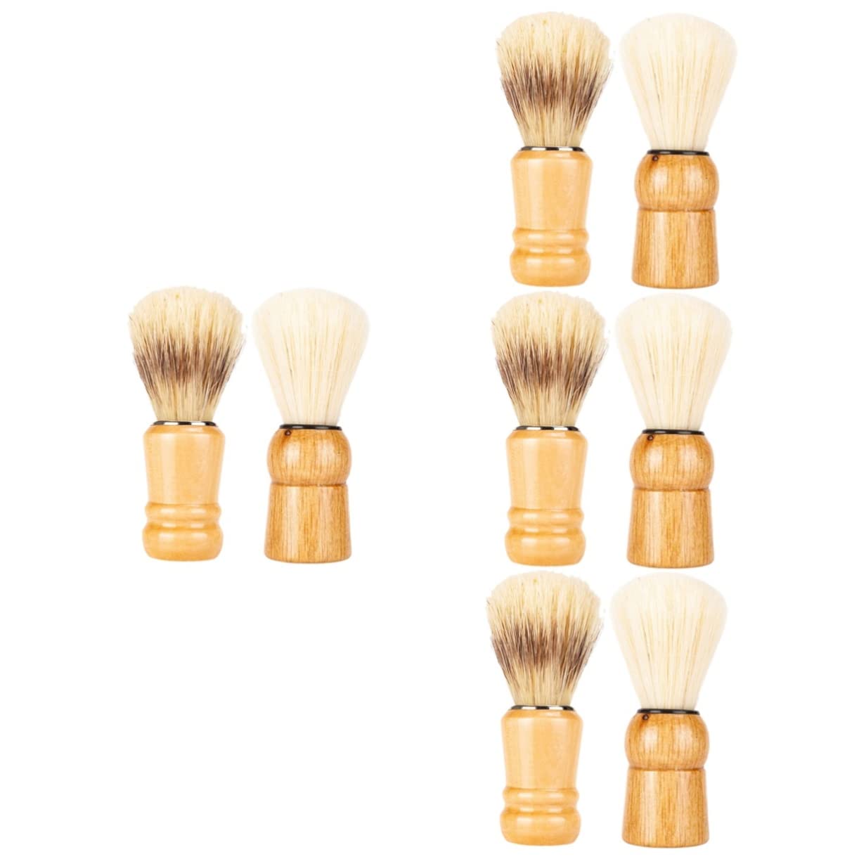 minkissy 8 Pz Spazzola Per Barba Spazzola Da Barba Per Uomo Pennello Da Da Pennello Da in Tasso Rasatura Da Spolverino Di Legno Viaggiare Cosmetico