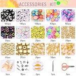 Ilootm Friendship Bracelet Kit, 16800pcs, 96 Colors Polymer Clay & Glass Seed Beads, DIY Jewelry Making Kit for Adults