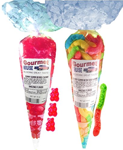 Red Wild Cherry Gummy Gummi Bears And Sour Worms