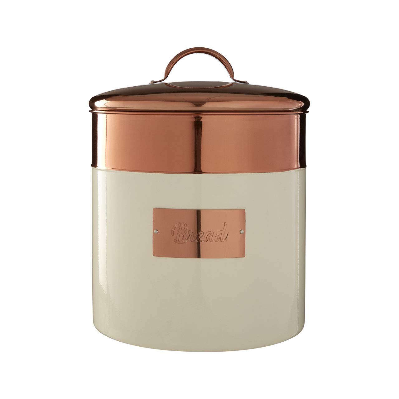 Orsina Prescott Cream And Copper Bread Bin from B&Q