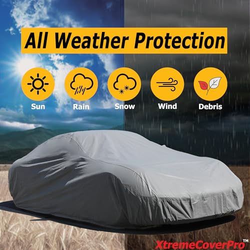 Image of All Weather Waterproof car Cover Good for rain Snow uv Protection dust Small Coupe 350Z Z4 Sky Crossfire SLK GR86 RX-8 BRZ SLC300 Speedster Gray