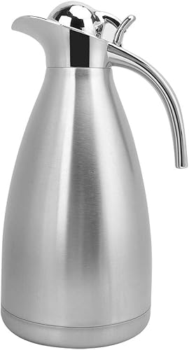 Jarra de café térmica de 2 litros,Botella térmica al vacío, botella de café de agua de acero inoxidable con aislamiento al vacío, jarra térmica para