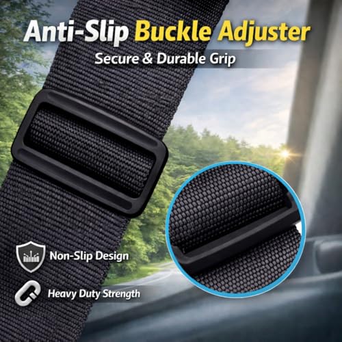 Image of Car Cradle for 0-3 Year Baby | Portable Travel Jhula with Adjustable Belt, Metal Hangers & Carry Bag Comfort Setup for Car Journeys (Hammock not Include)