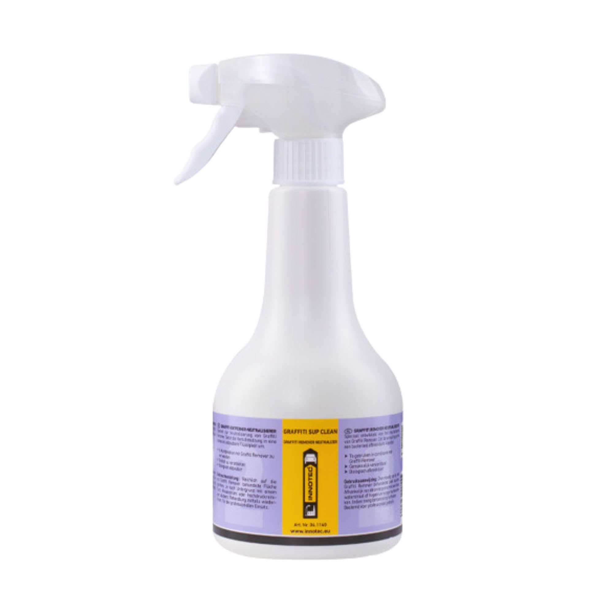 INNOTEC Graffiti Sup Clean 500 ml – Spezialreiniger zur Nachbehandlung nach der Graffiti-Entfernung – entfernt Farb-& Reinigungsrückstände schonend – ideal für Metall, Beton, Kunststoff & Außenflächen