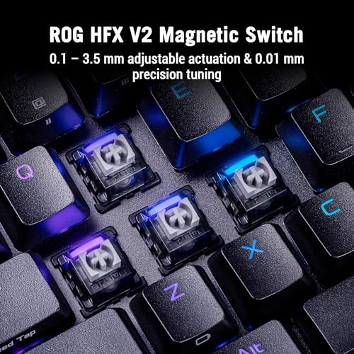 Image of ASUS ROG Falcata Gaming Keyboard / 75% Layout Gaming Keyboard /Magnetic Switch /Rapid Trigger /Up to 8000 Hz /USB Wired / 2.4 GHz Radio /Bluetooth /Browser /Wrist Rest Included /Domestic