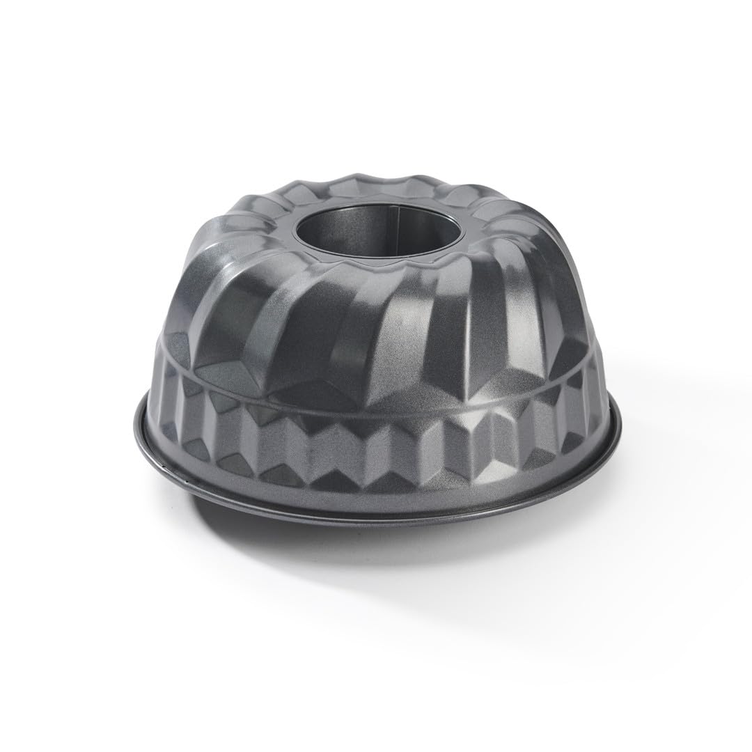 De Buyer - Moule à Kougloff en acier antiadhésif - Diamètre 22 cm, hauteur 10 cm -, Noir