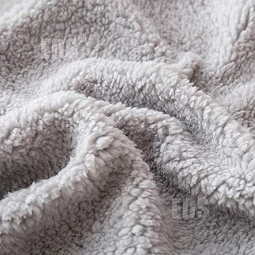 Teddy Fleece V Pillow with Pillowcase V Shape Pillow Orthopaedic Fleece Casing Soft Warm Pillow Case Nursing Maternity Pregnancy Pillow for Sleeping Non Allergenic Pillow Case with Pillow (SILVER)