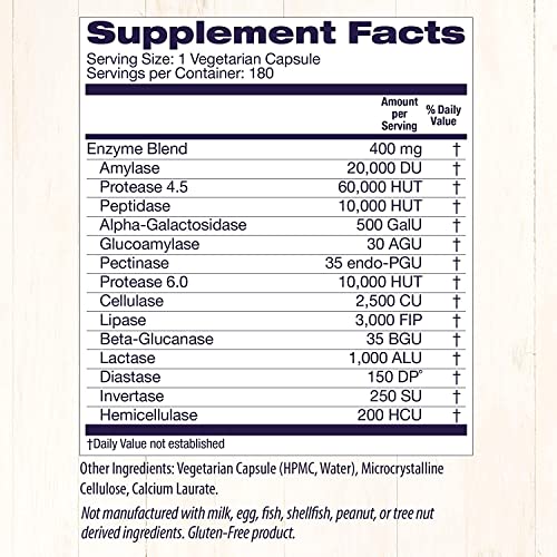 Healthy Origins 603573857363 Digestive Enzymes (Nec) Broad Spectrum - With Protease, Amylase & Lipase - Gluten-Free Digestion And Gut Health Supplement thumb #4
