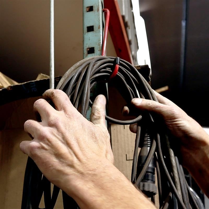 Miniatura 7 de 4LIFETIMELINES Ganchos para suspensión de pinza de freno, acero duradero, recubrimiento en polvo rojo con puntas de goma, para trabajos automotrices